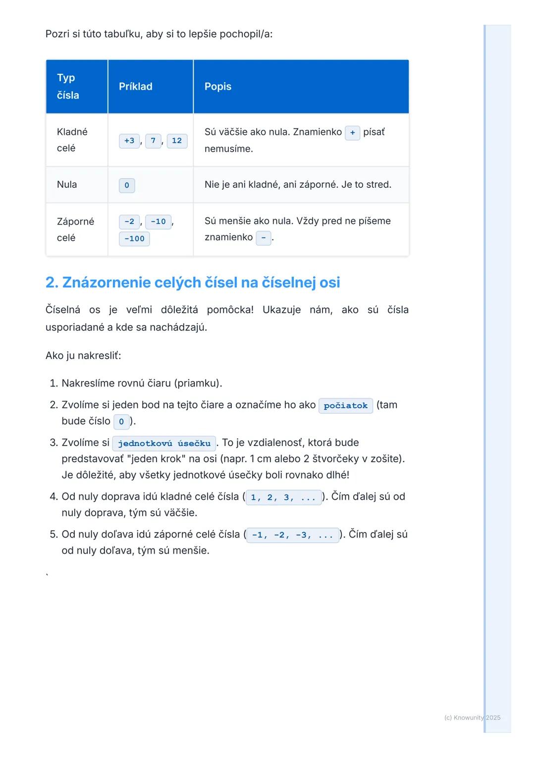 # Úvod do celých čísel
Ahoj! Dnes si píšem poznámky k celým číslam. Je to dôležitá téma, lebo celé
čísla používame každý deň, aj keď si to