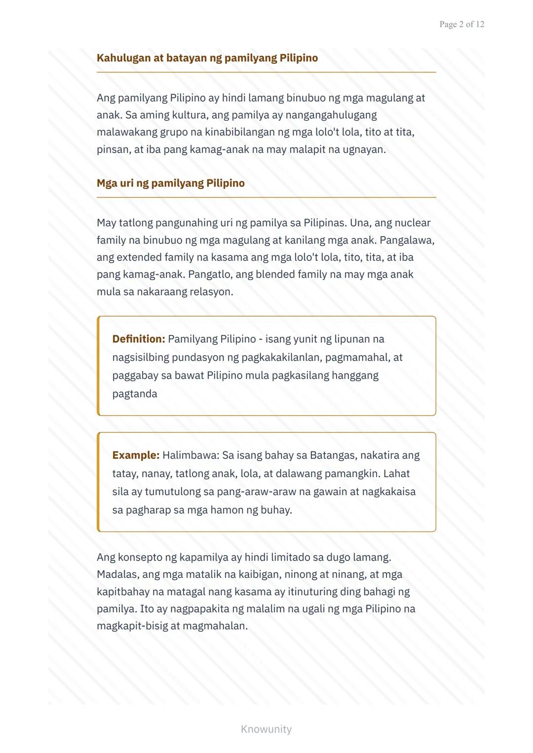 # Pagpapahalaga sa Kultura at Tradisyon: Kahalagahan ng Pamilyang Pilipino
Pag-aaral sa mahahalagang papel ng pamilya sa kultura ng Pilipin