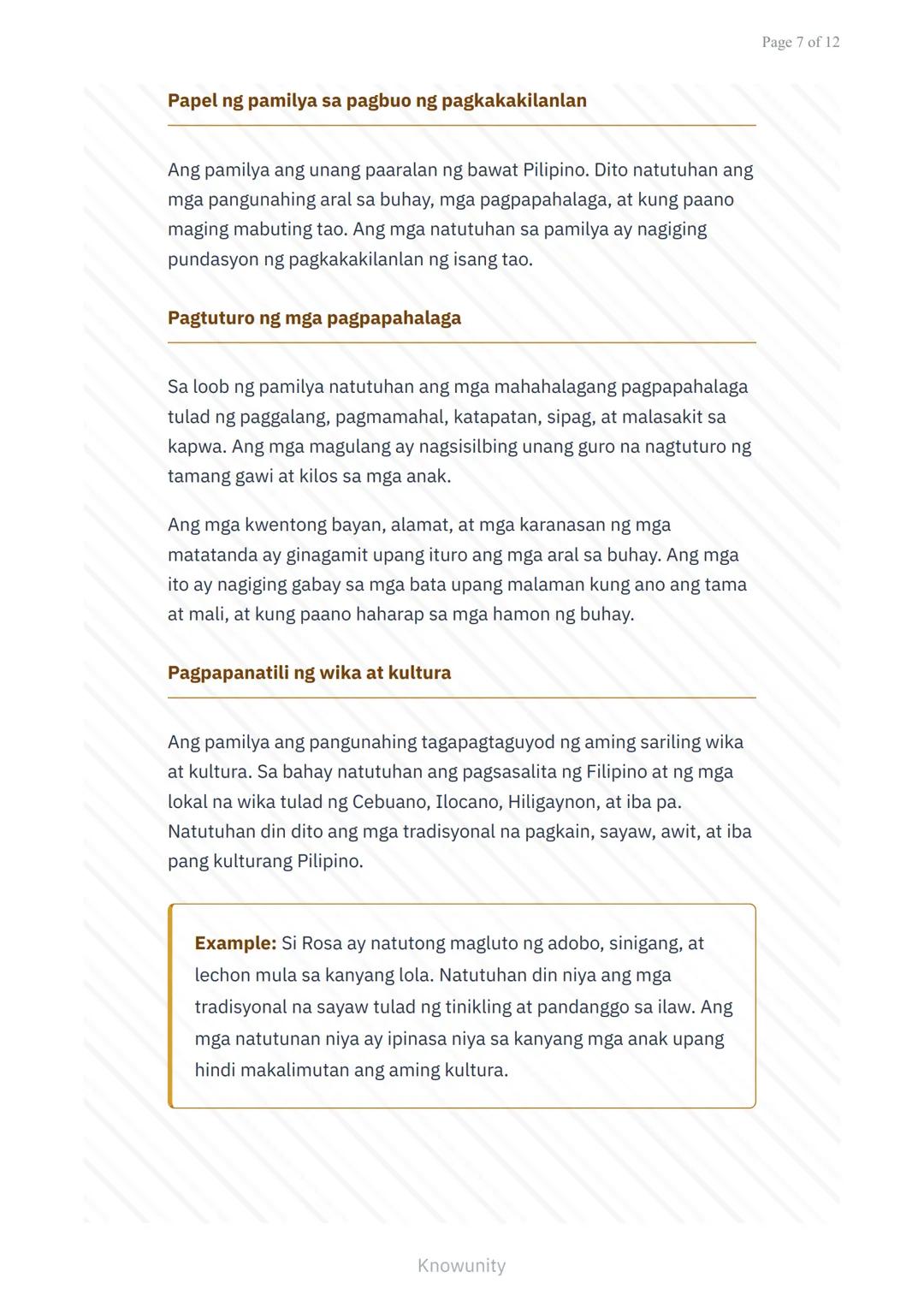 # Pagpapahalaga sa Kultura at Tradisyon: Kahalagahan ng Pamilyang Pilipino
Pag-aaral sa mahahalagang papel ng pamilya sa kultura ng Pilipin