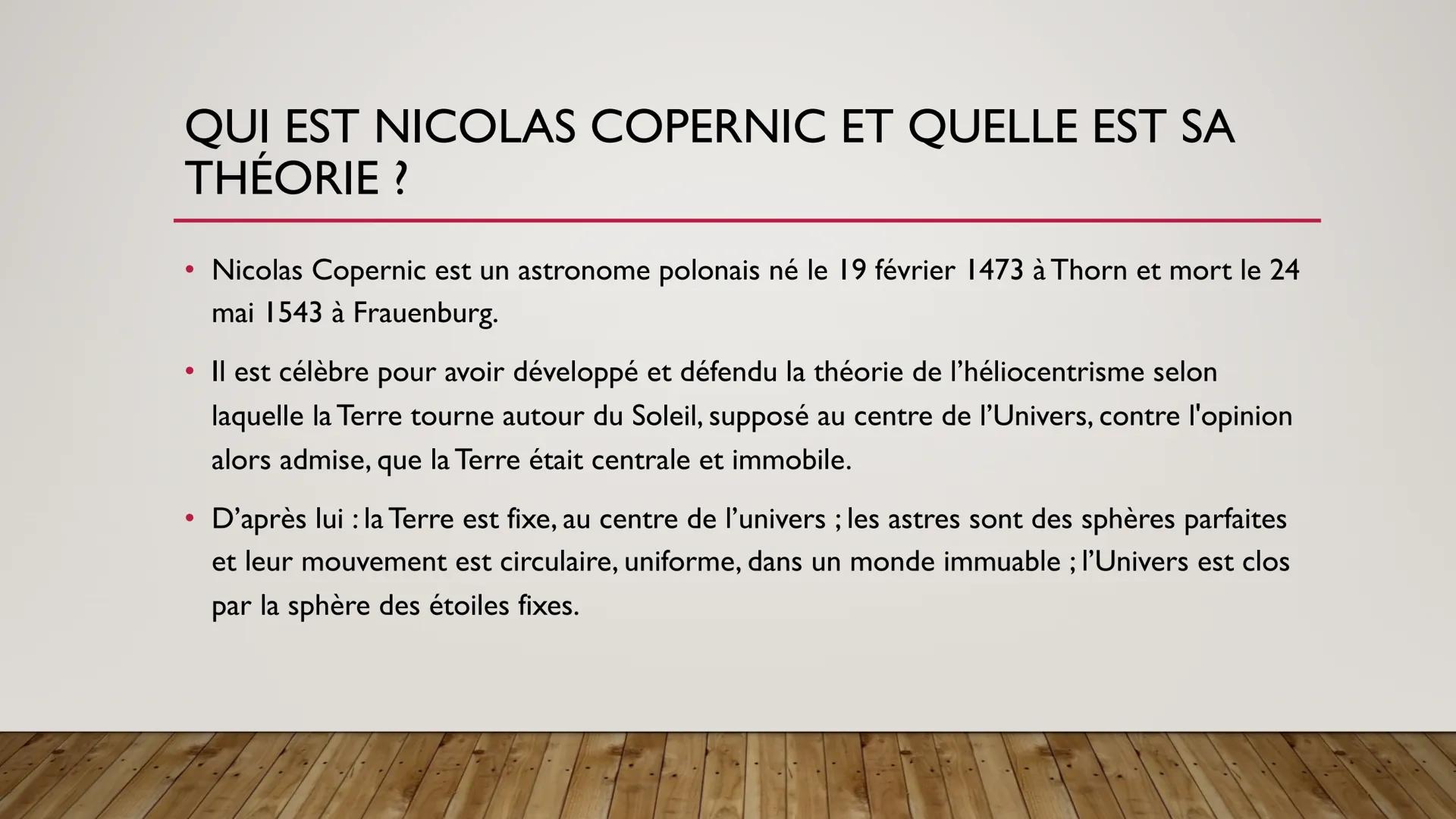 # DU GÉOCENTRISME À
# L'HÉLIOCENTRISME
LIVRE PAGE 172-173-180 # QU'EST CE QUE LE GÉOCENTRISME ET
# L'HÉLIOCENTRISME?
* Le géocentrisme e