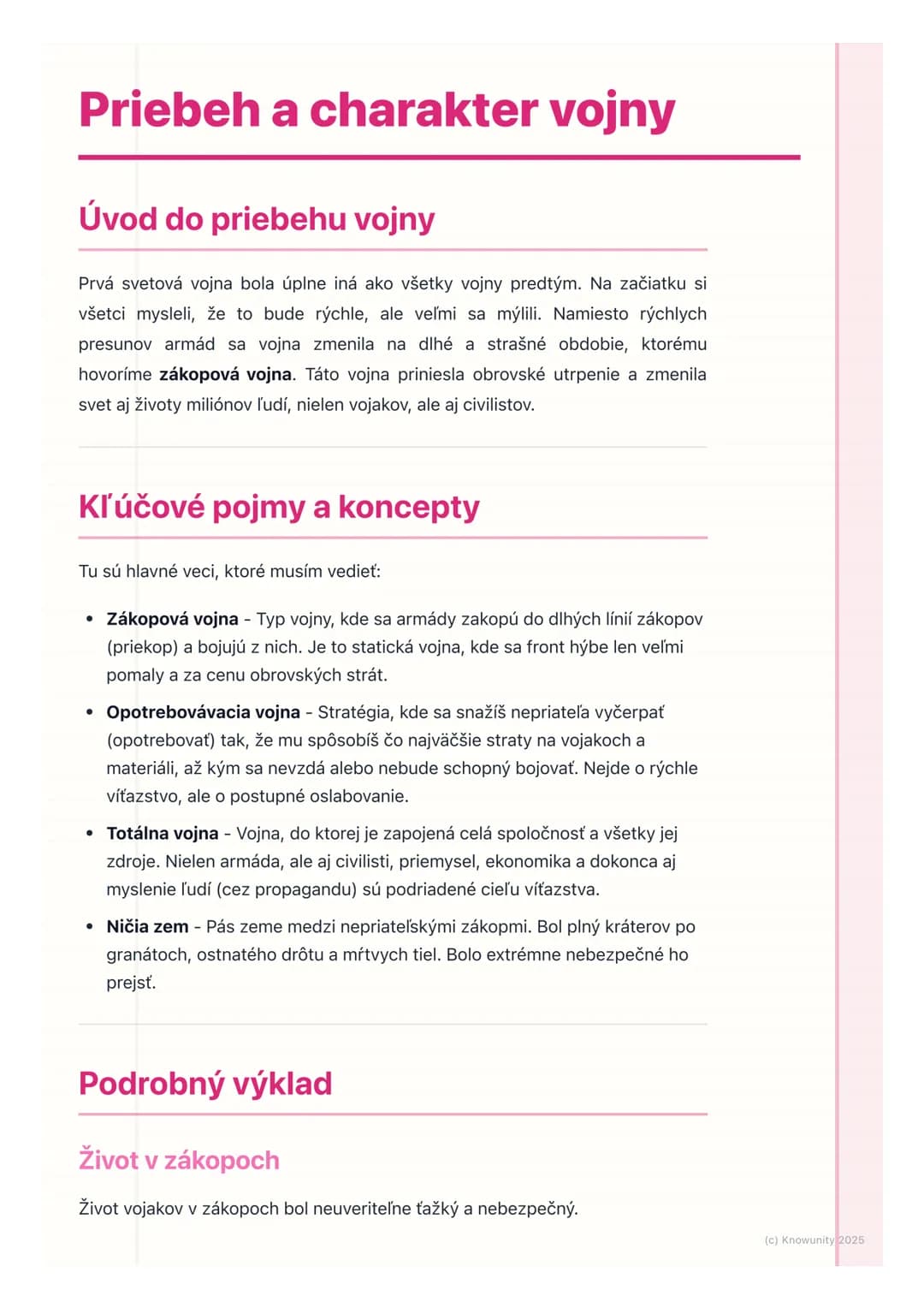 # Priebeh a charakter vojny
## Úvod do priebehu vojny
Prvá svetová vojna bola úplne iná ako všetky vojny predtým. Na začiatku si
všetci my