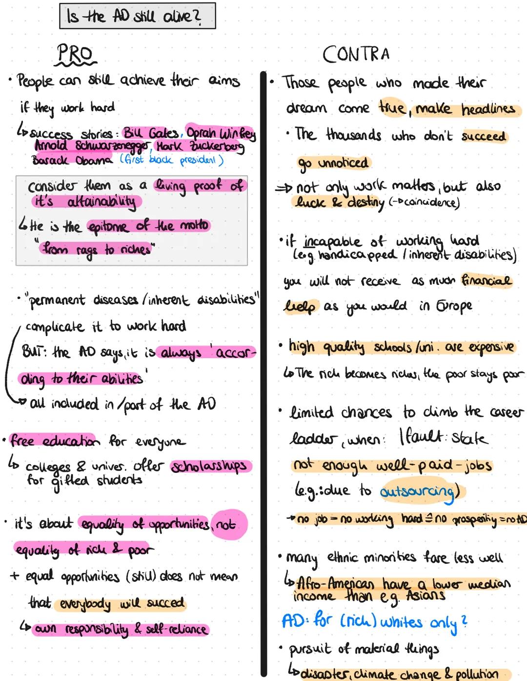 # American
# Dream
THE
AMERICAN
DREAM Definition "from rags to riches"
• There is no single definition of what the AD actually is AND
the