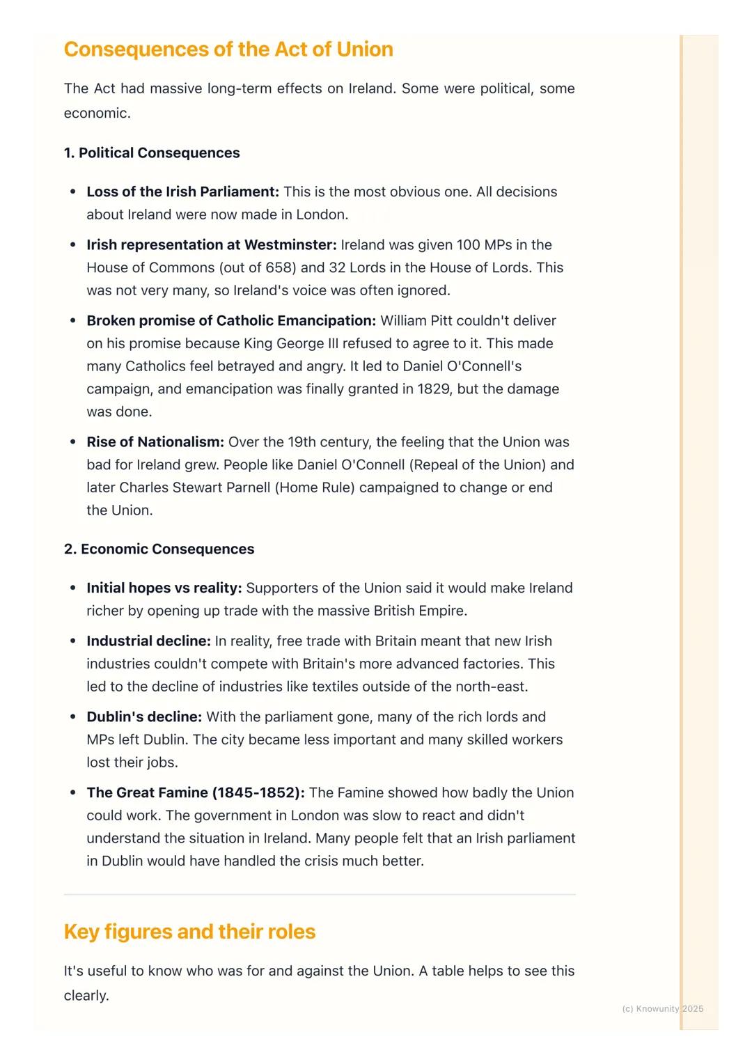# The Act of Union (1801)
What was the Act of Union?
The Act of Union was passed in 1800 and came into effect on 1 January 1801.
It was a
