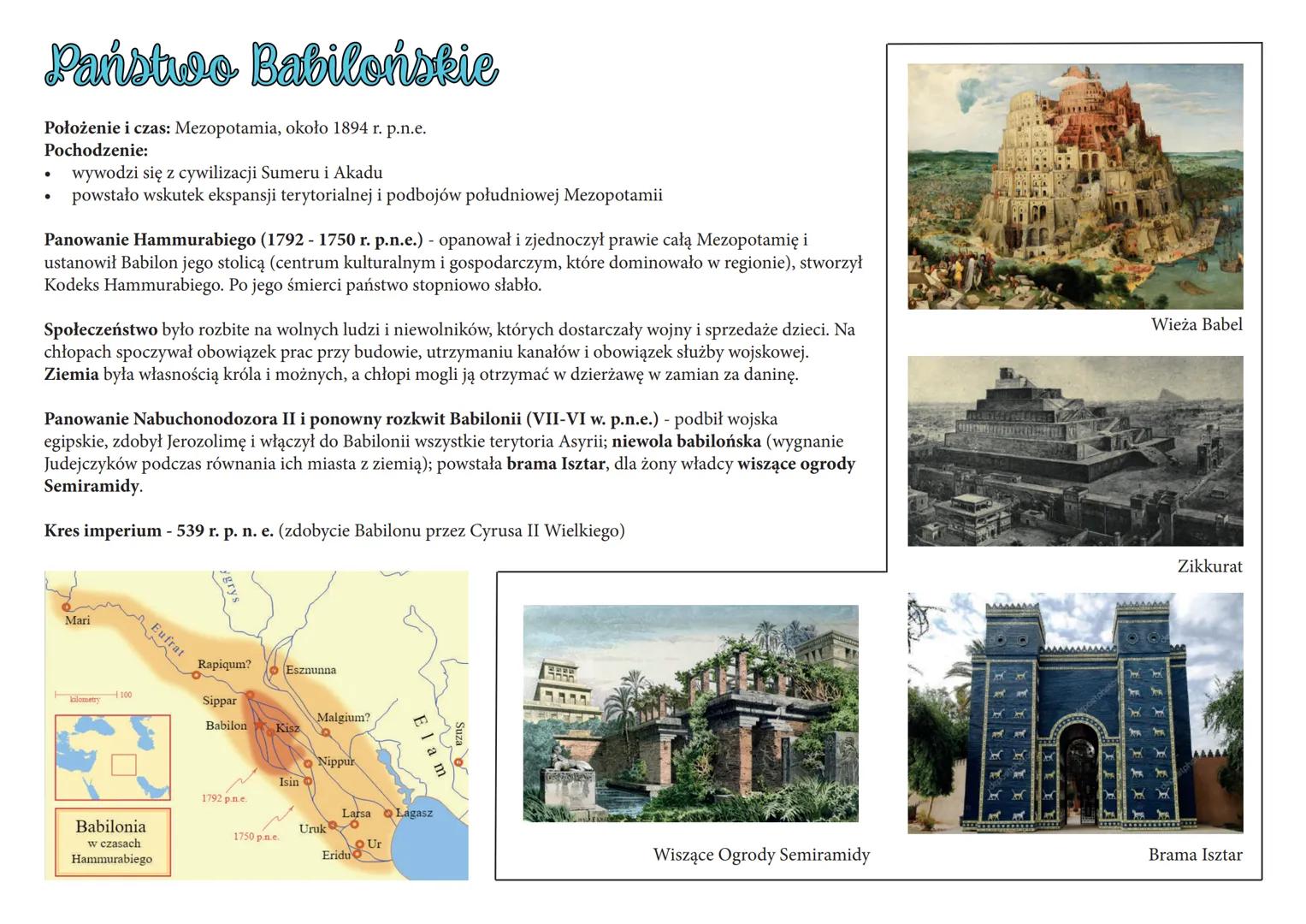 # Mezopotamia
Położenie: dorzecze Eufratu i Tygrysa, wchodzi w skład żyznego półksiężyca
Czas: IV tysiąclecie p.n.e.
Klimat:
* ziemie po