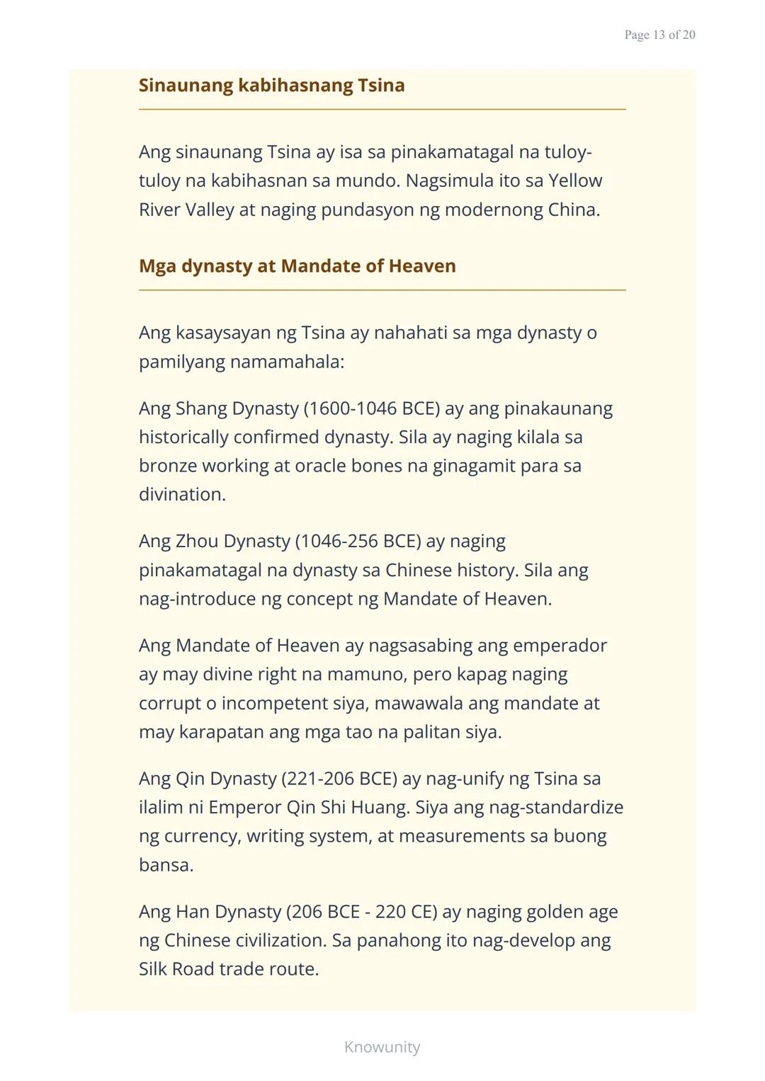 # Sinauang Kabihasnan ng Daigdig: Mesopotamia, Ehipto, Indus, at Tsina
Pag-aaral ng apat na mahahalagang sinaunang kabihasnan sa mundo
##