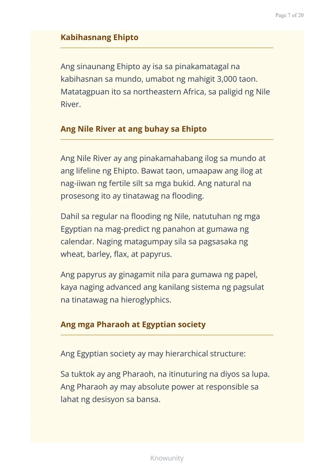 # Sinauang Kabihasnan ng Daigdig: Mesopotamia, Ehipto, Indus, at Tsina
Pag-aaral ng apat na mahahalagang sinaunang kabihasnan sa mundo
##
