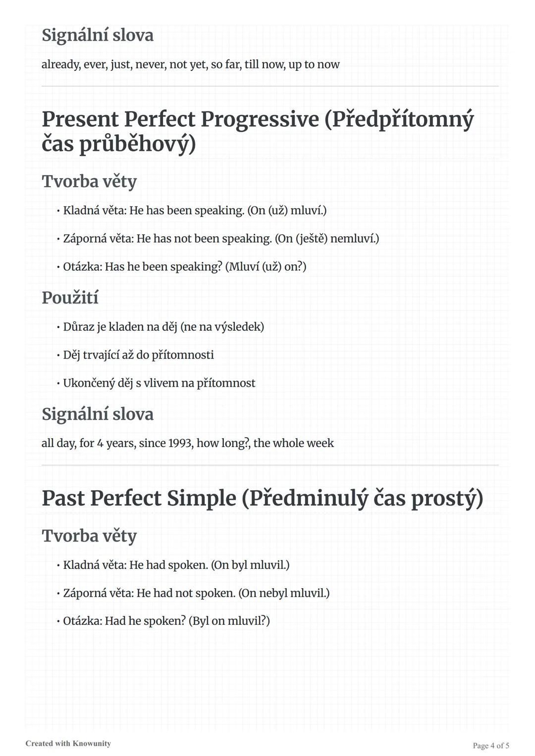 # Přehled anglických časů
Přehled a vysvětlení anglických časů včetně Simple Present, Present Progressive, Simple
Past a dalších.
# Přehle