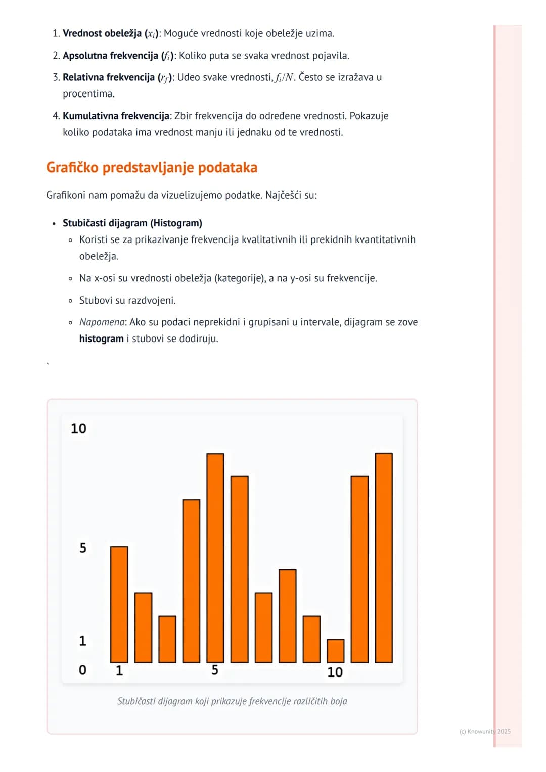 # Osnovni pojmovi statistike
## Uvod u statistiku
Statistika je grana matematike koja se bavi prikupljanjem, organizovanjem,
analizom, tum