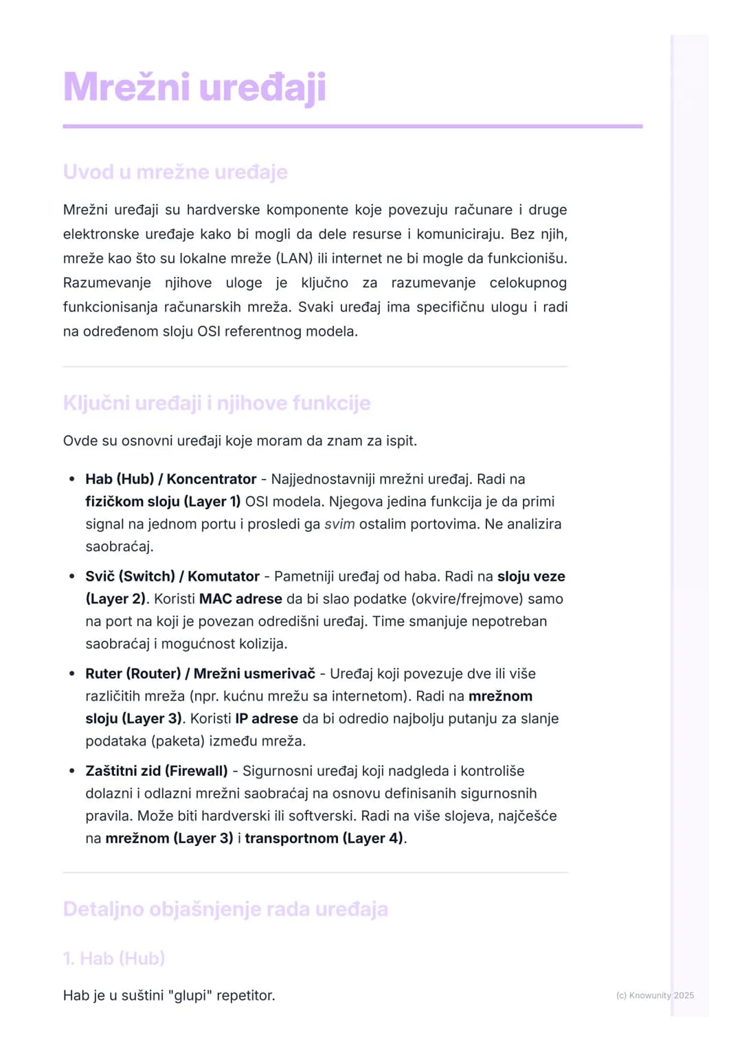 # Mrežni uređaji
Uvod u mrežne uređaje
Mrežni uređaji su hardverske komponente koje povezuju računare i druge
elektronske uređaje kako bi